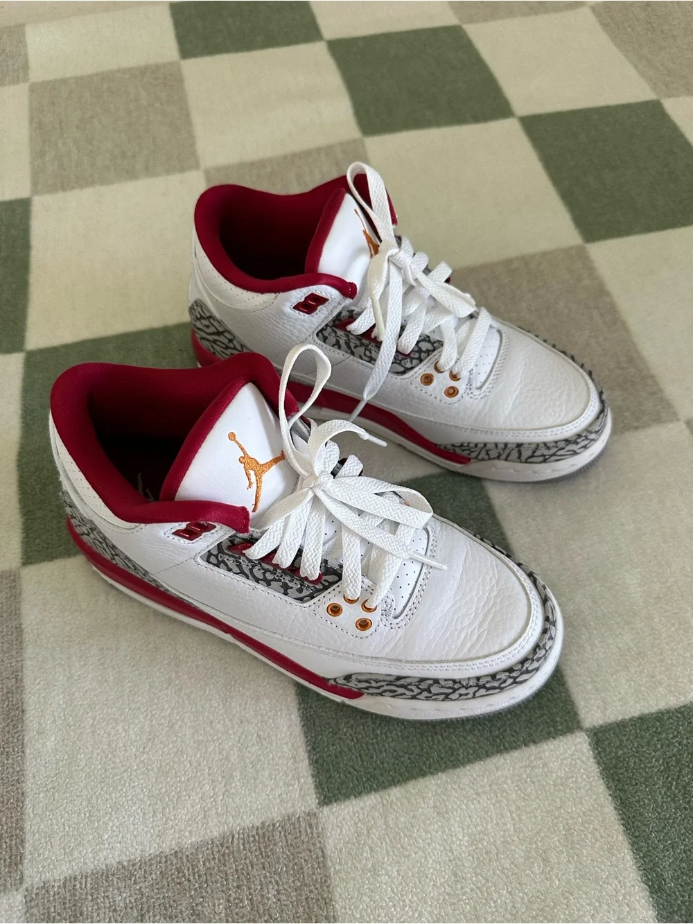Jordan Kids White, Red and Gold Basketball Sneakers